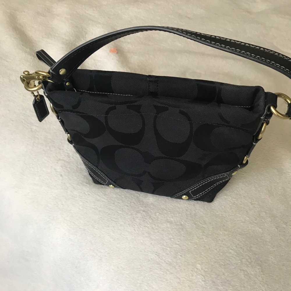 SOLD Coach bag (Fabric and leather ) - Picture 1 of 7